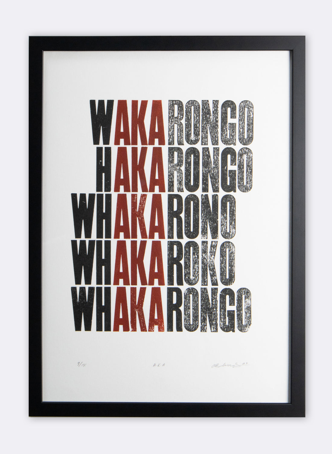 A.K.A Letterpress Print 9/18 | FRAMED