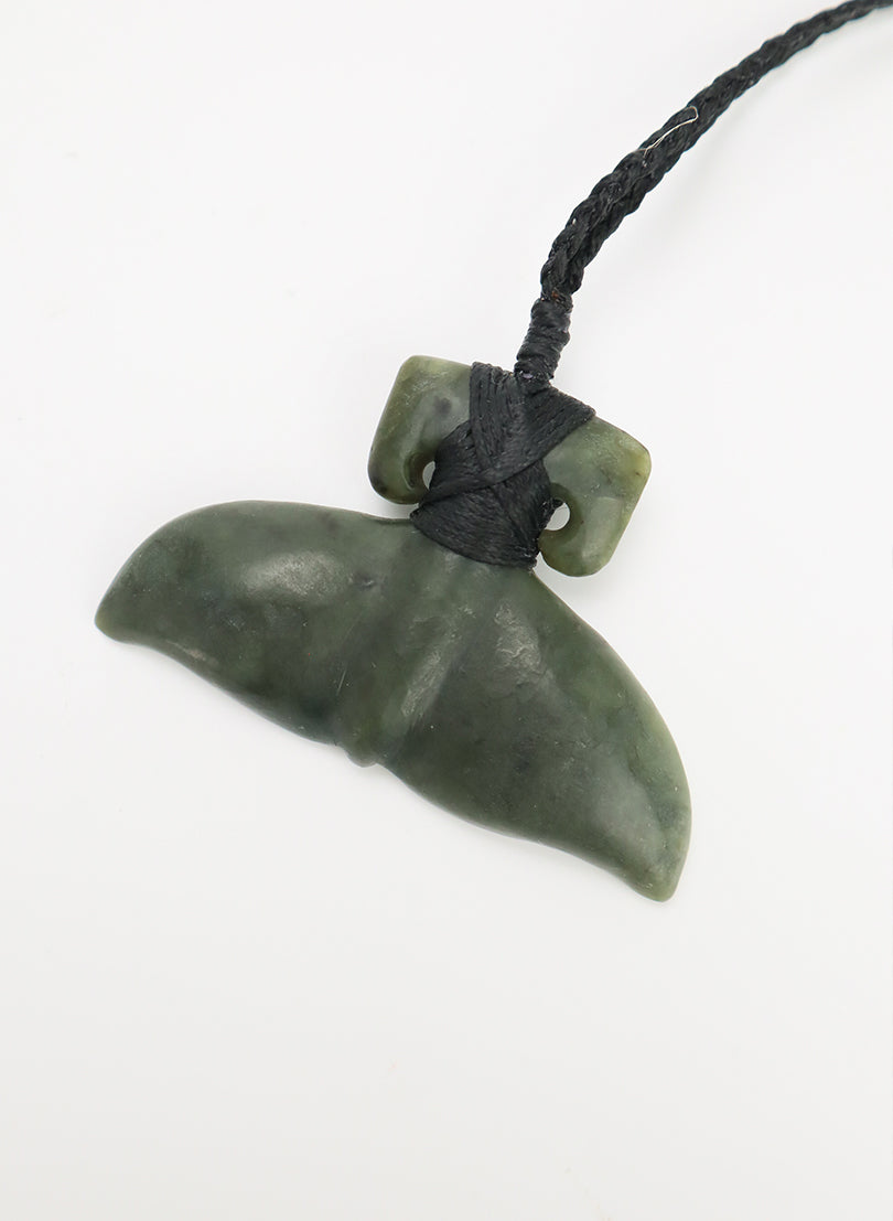 Pounamu Whale Tail Pendant