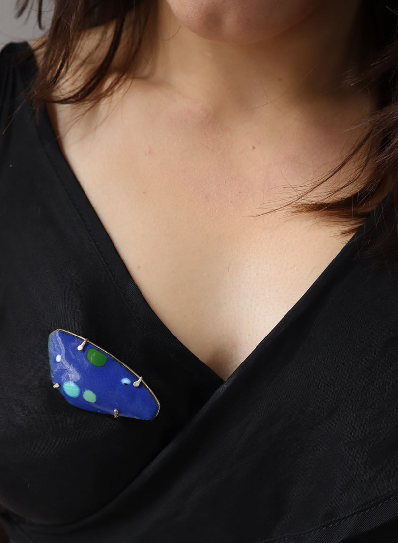 Enamel Dot Brooch