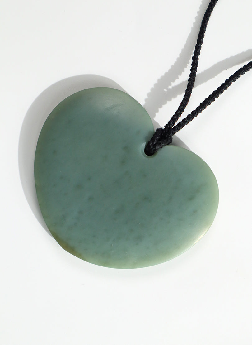 Large Pounamu Heart Necklace