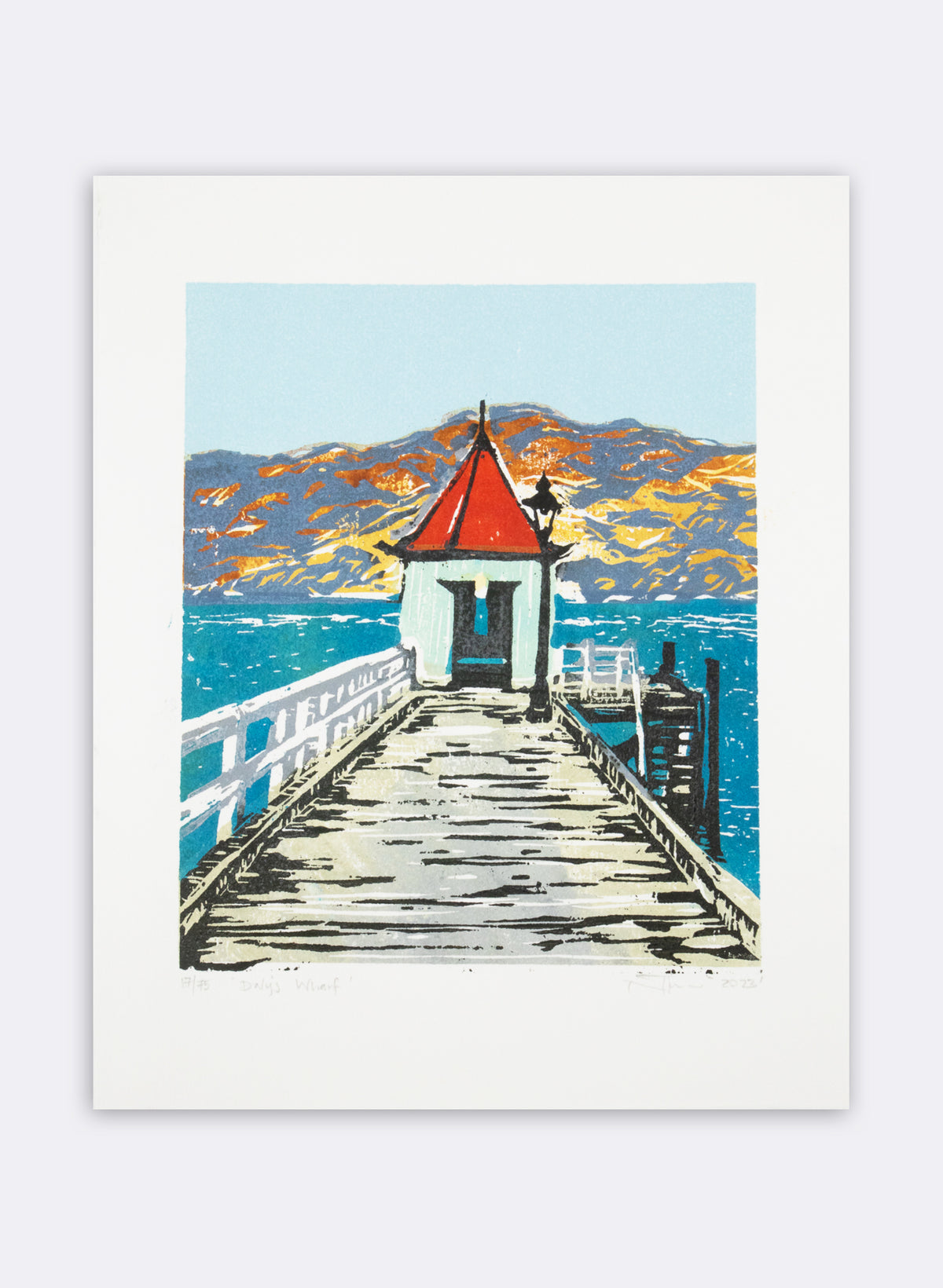 Dalys Wharf - Woodblock Print