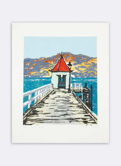 Dalys Wharf - Woodblock Print