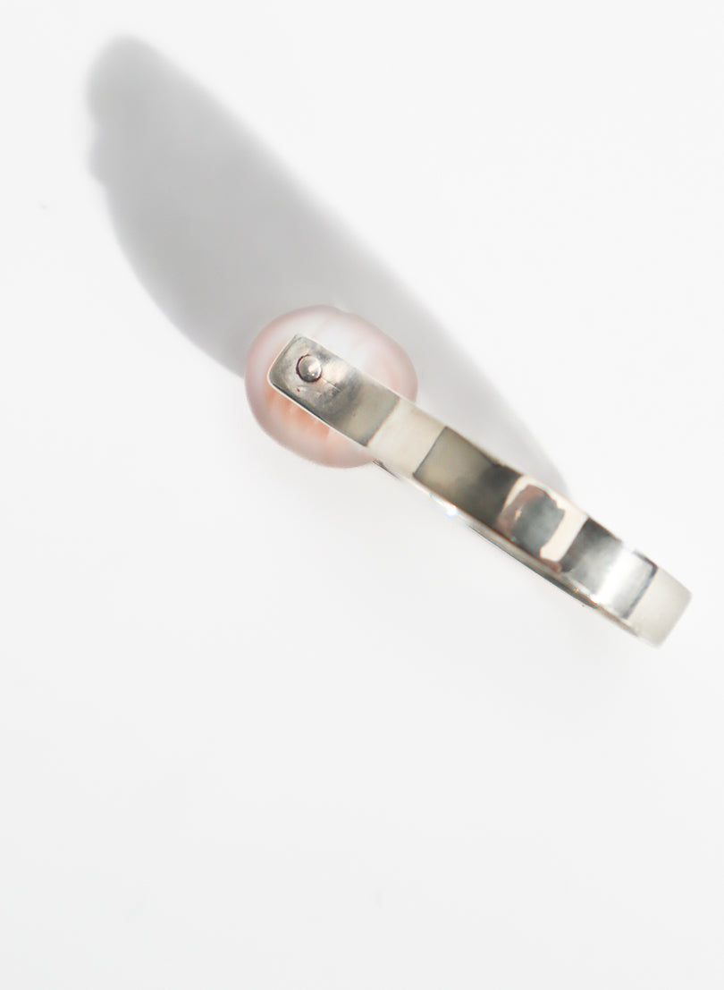 Pink Pearl Sterling Silver Ring