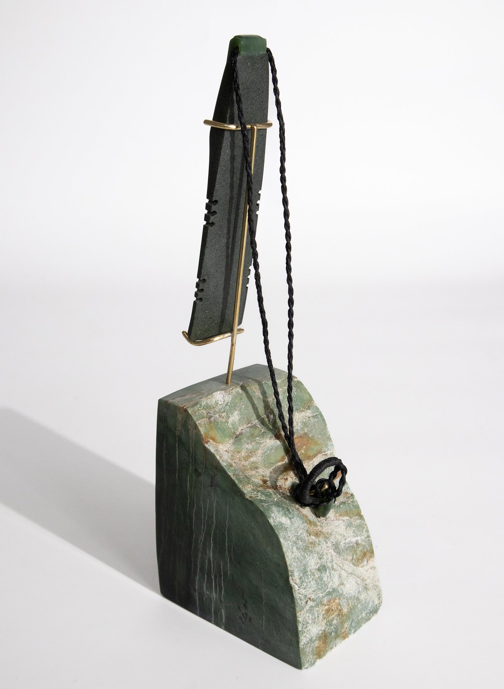 Toki Pounamu &amp; Basalt Sculpture