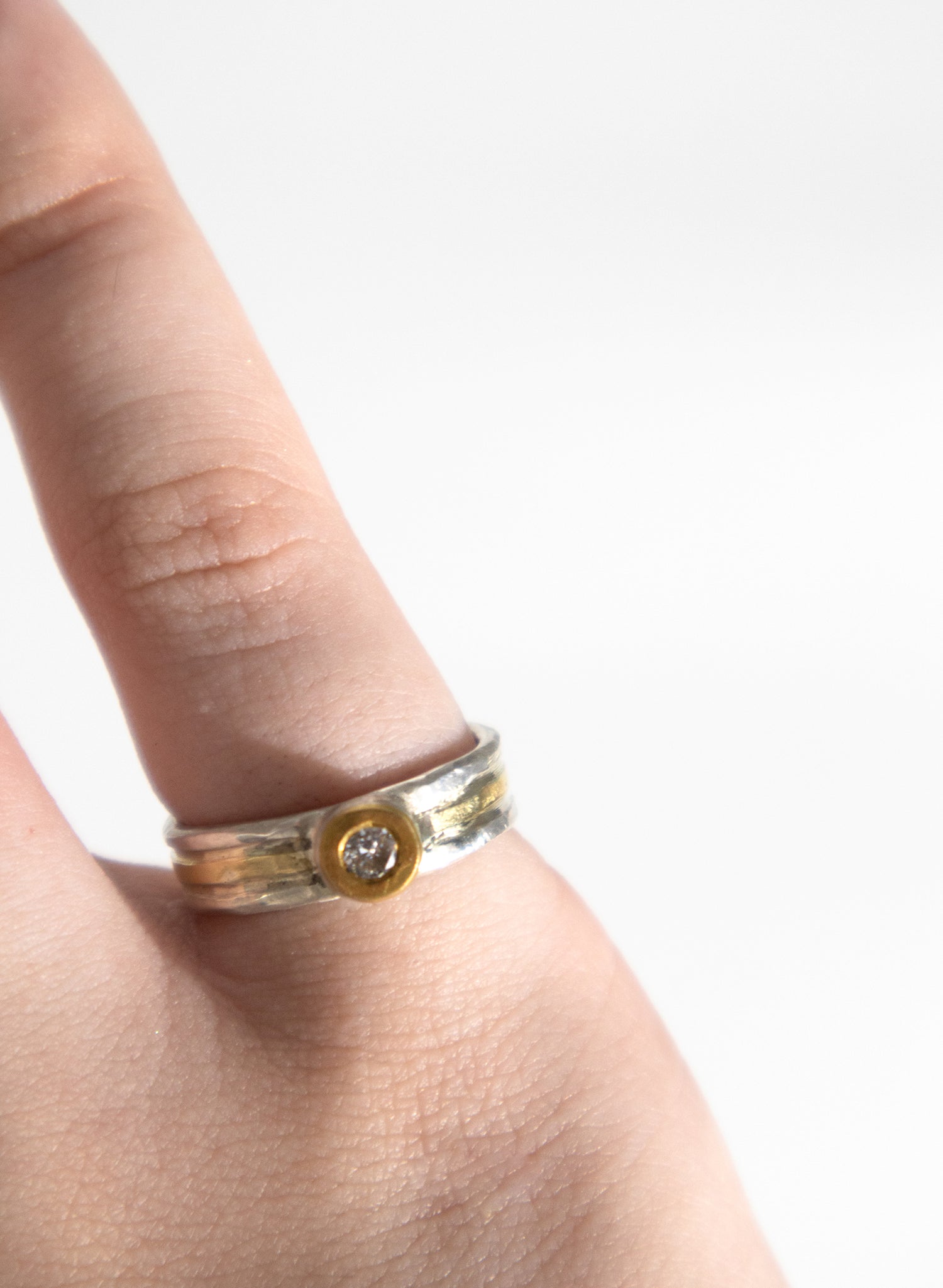 Medieval Ring - Diamond &amp; 24ct Gold