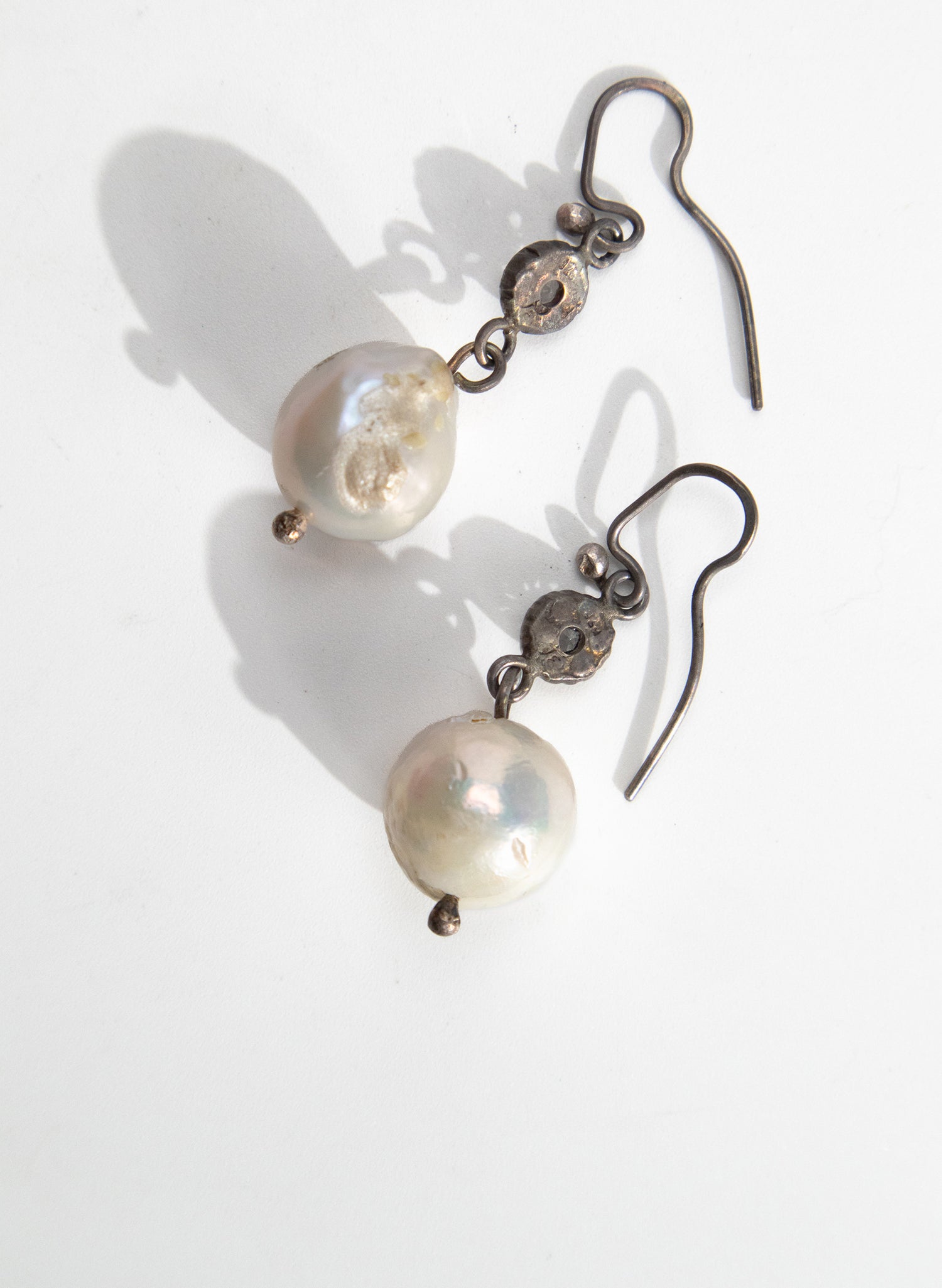 Baroque Pearl And Topaz Earrings