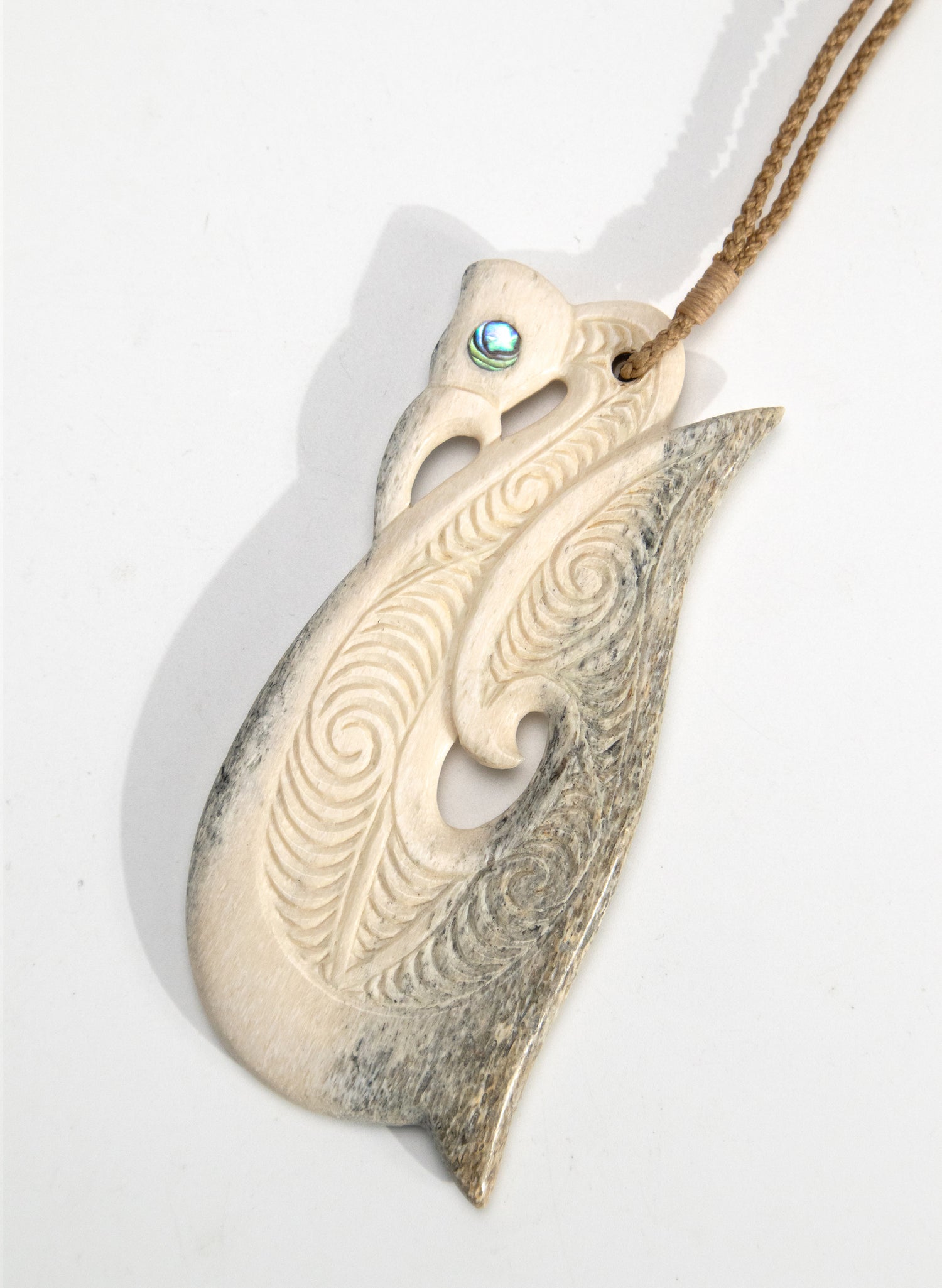 Carved Whalebone Manaia Necklace