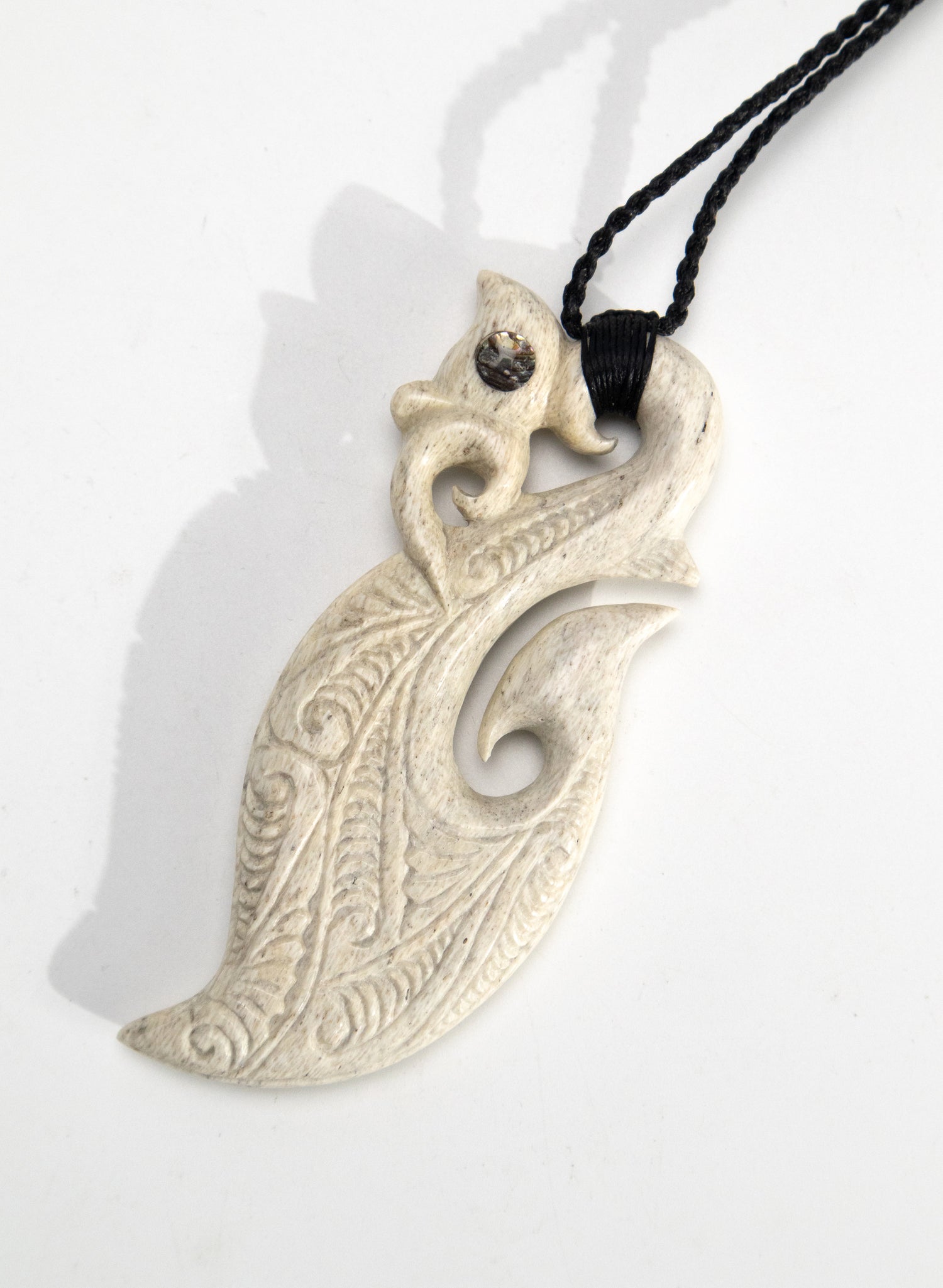 Carved Whalebone Manaia Necklace