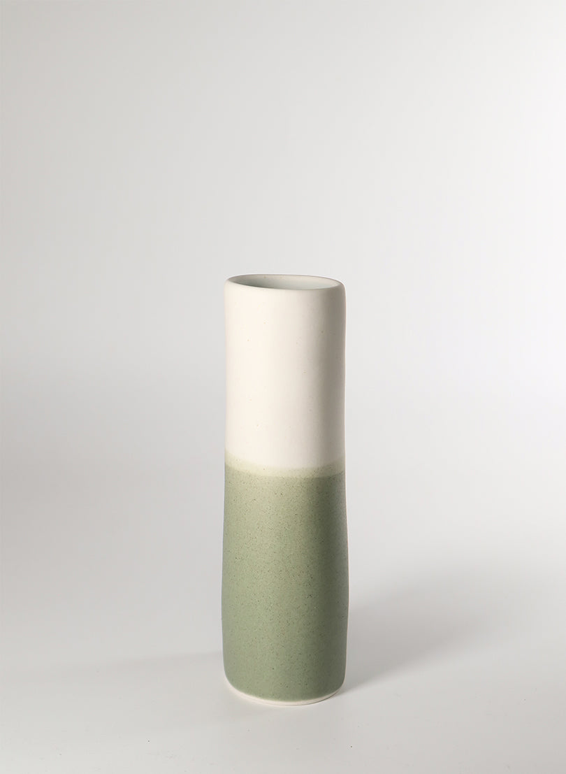 Medium Vase - Light Green &amp; Sand