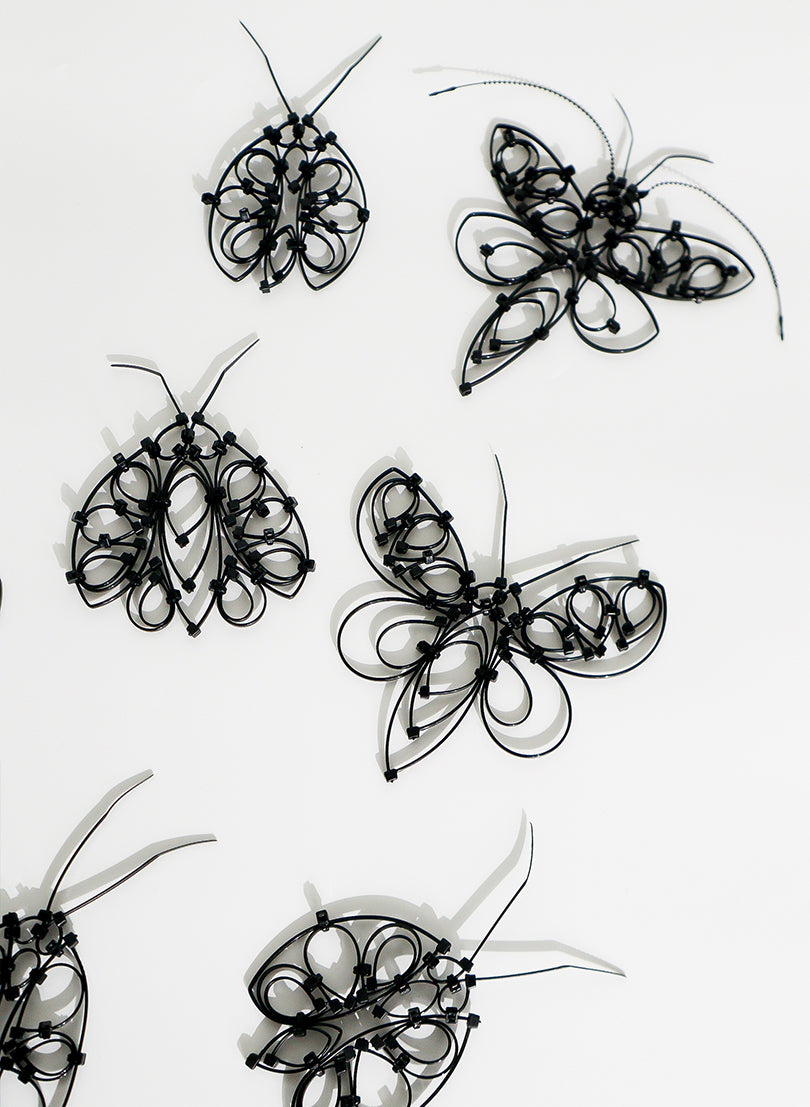 Moth Set of 8 - Black