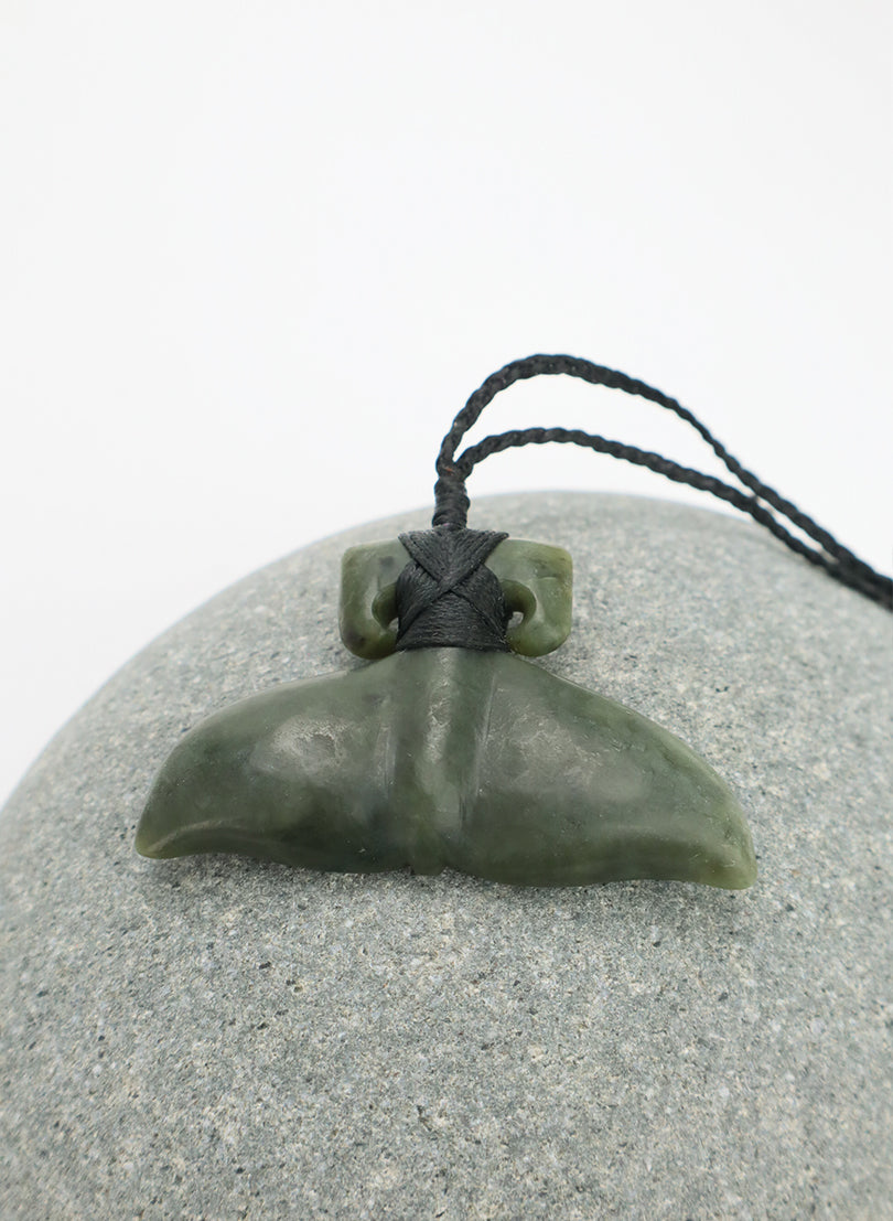 Pounamu Whale Tail Pendant