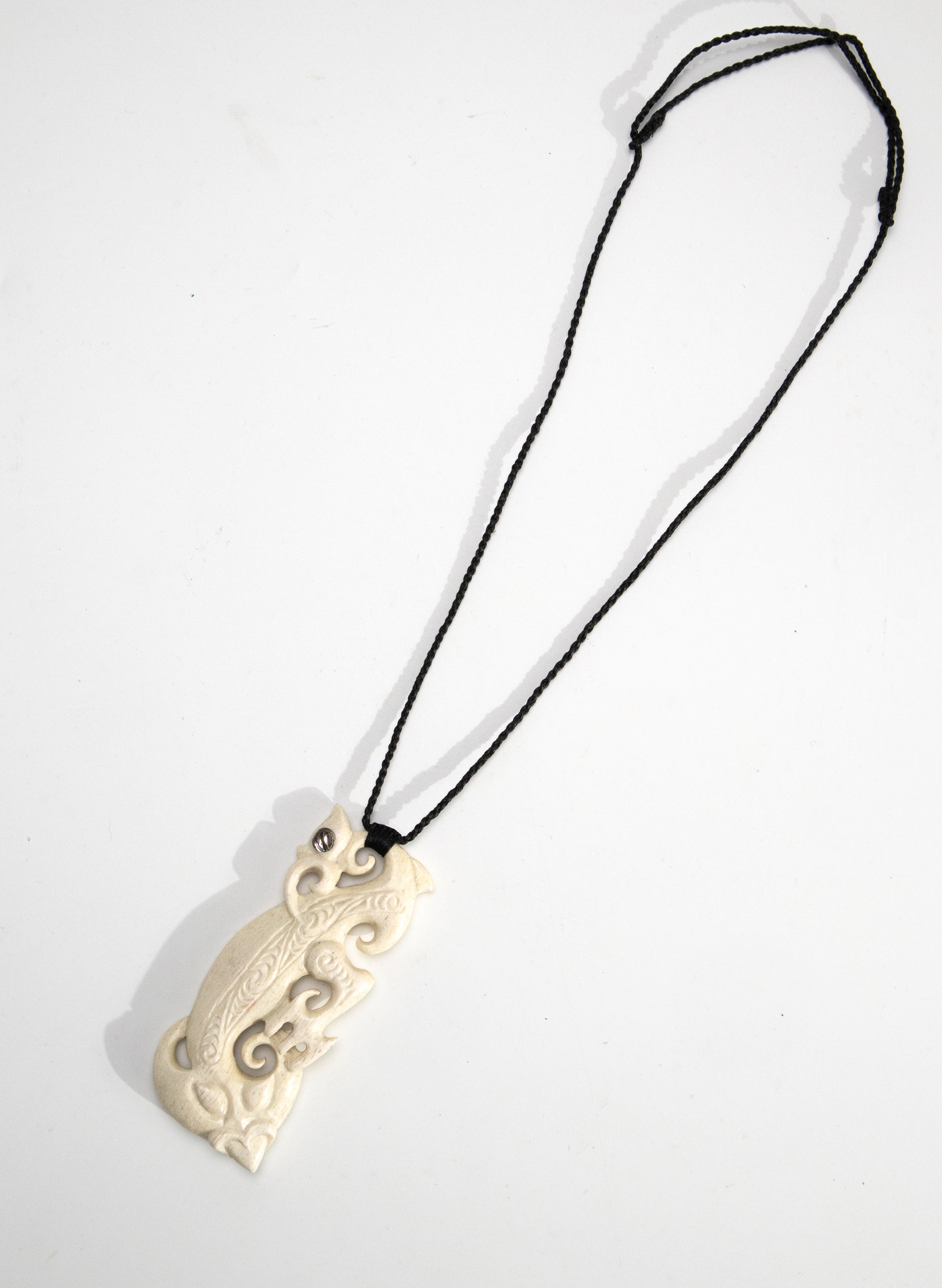 Carved Whalebone Manaia Necklace