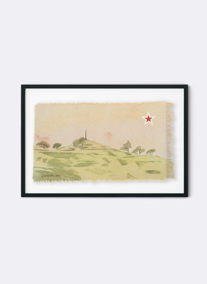 One Tree Hill - Postcard Artwork - Greens