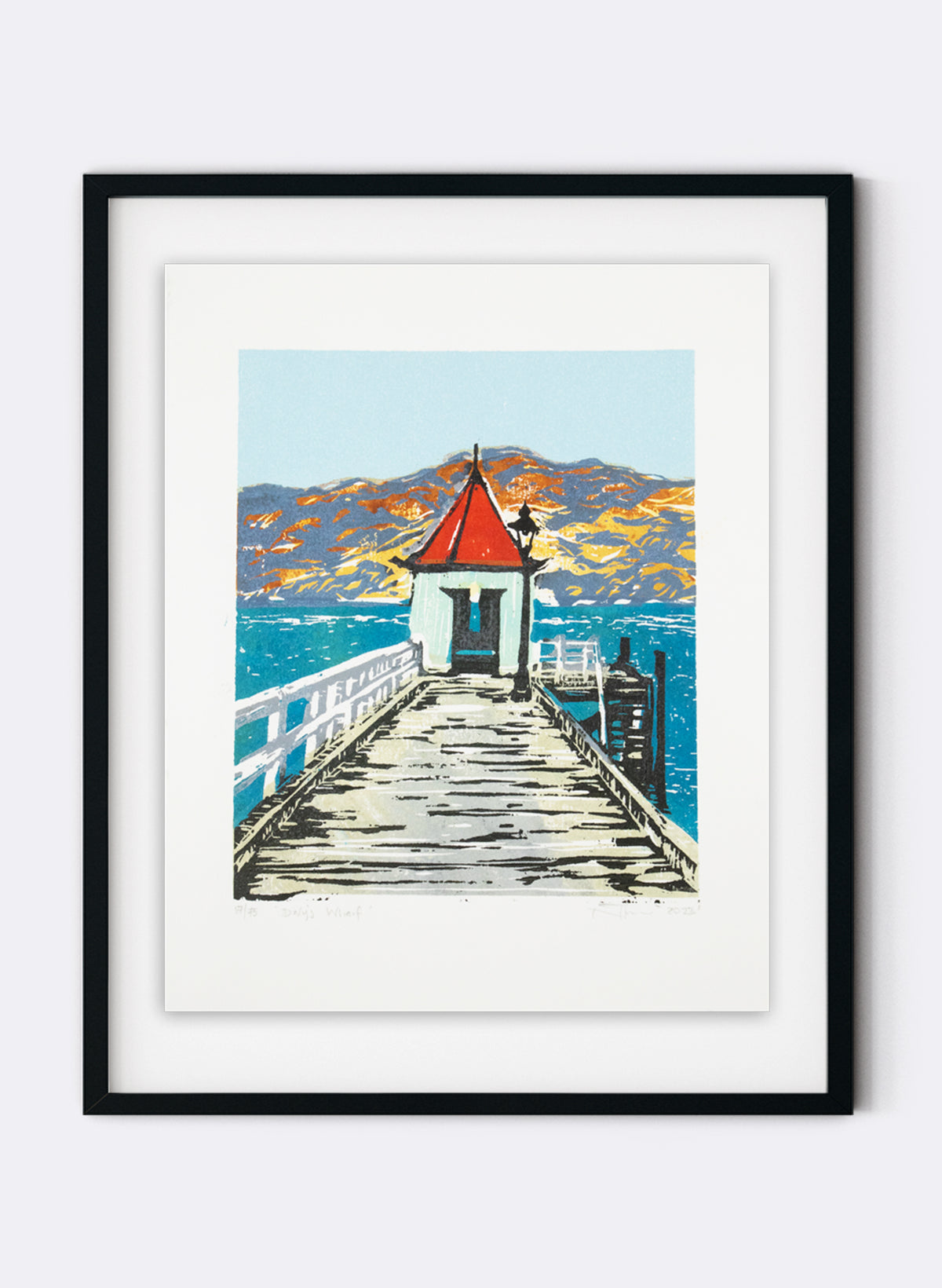 Dalys Wharf - Woodblock Print