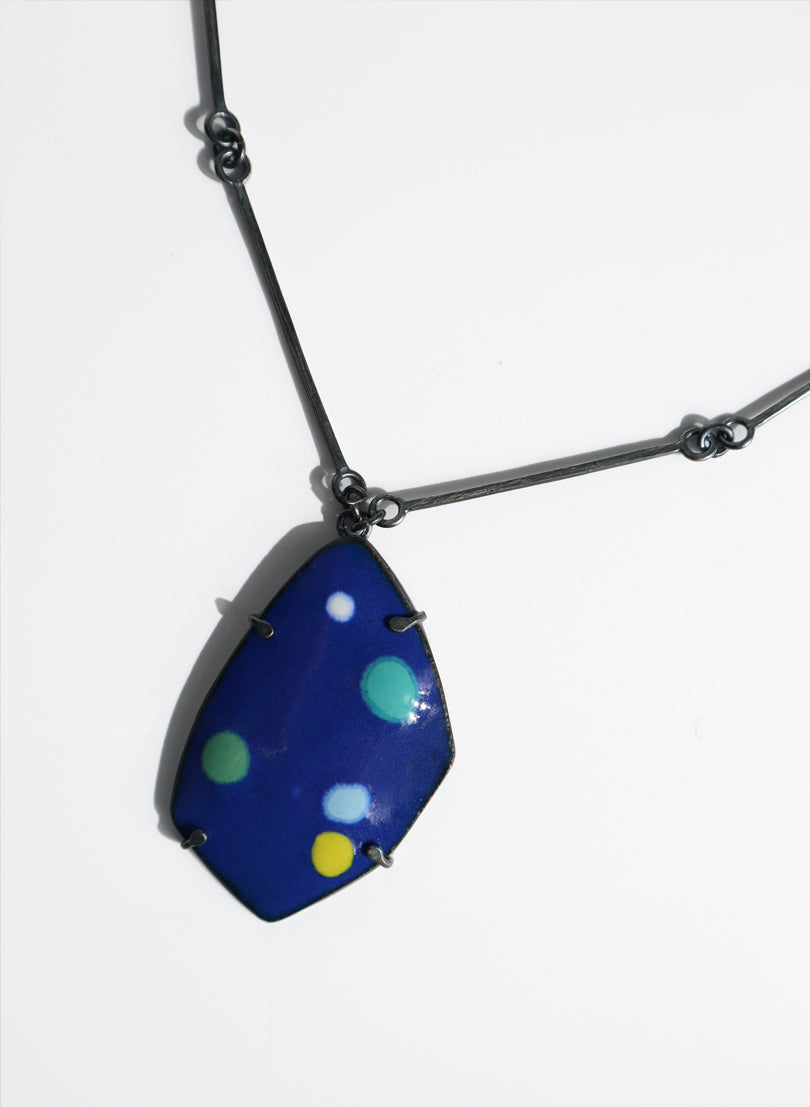 Enamel Dot Pendant Neckalce