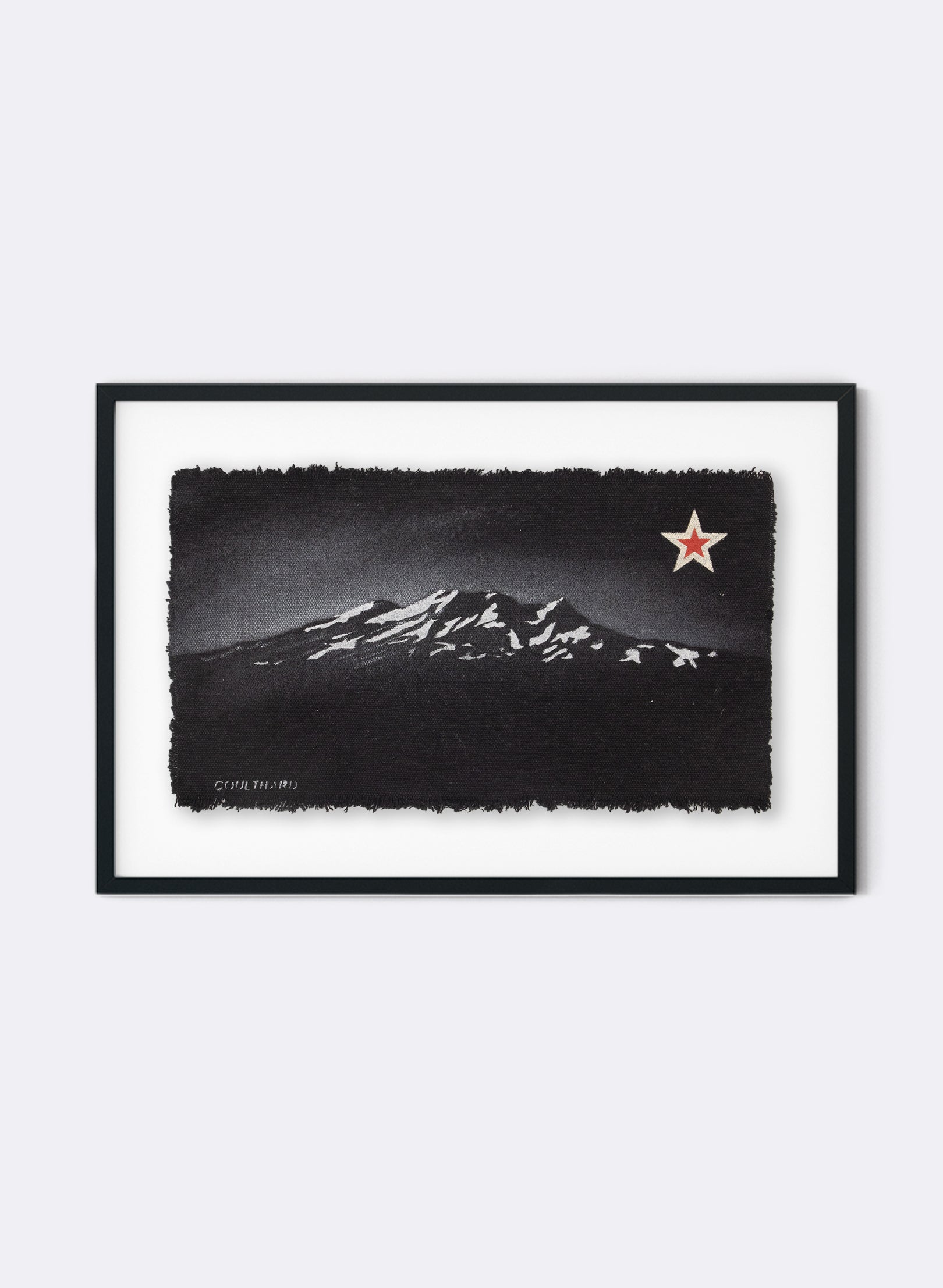 Mount Ruapehu - Postcard Artwork - Black