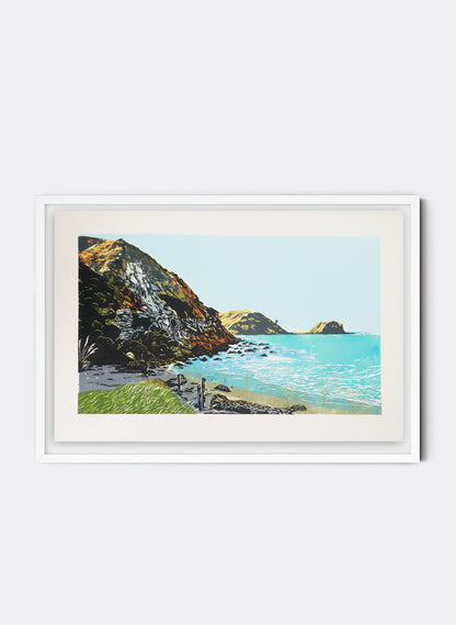 Tangoio Beach | Medium - Woodblock Print