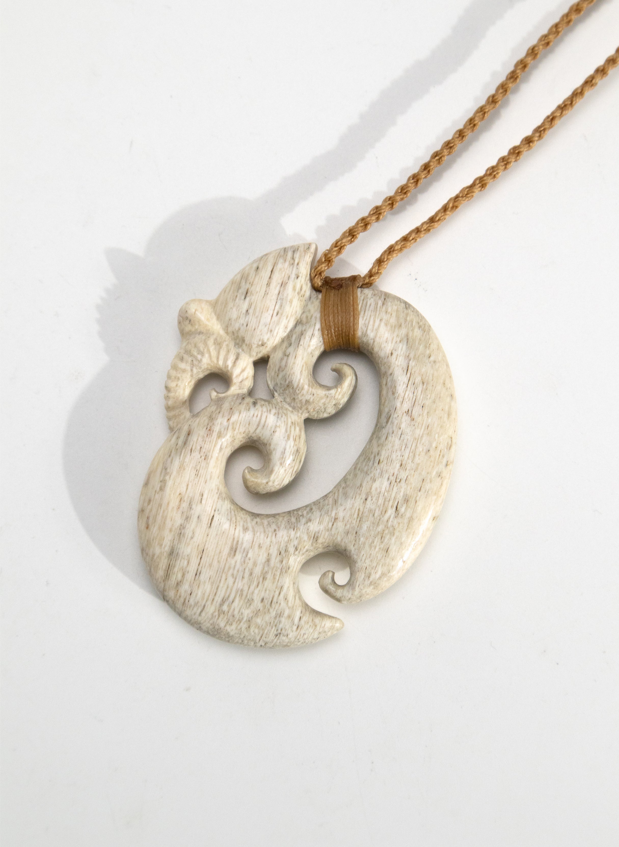 Carved Whalebone Manaia Necklace