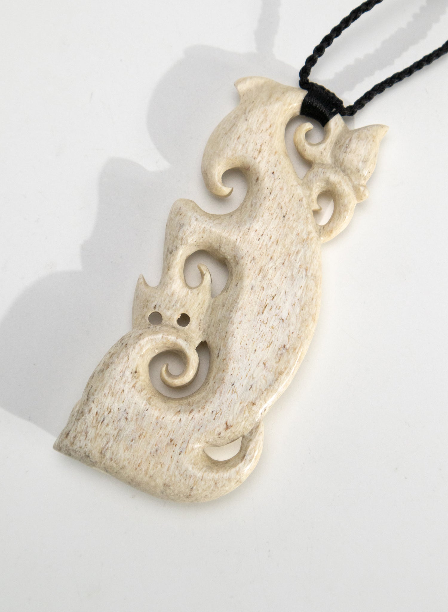 Carved Whalebone Manaia Necklace