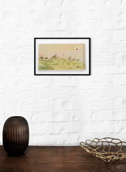 One Tree Hill - Postcard Artwork - Greens