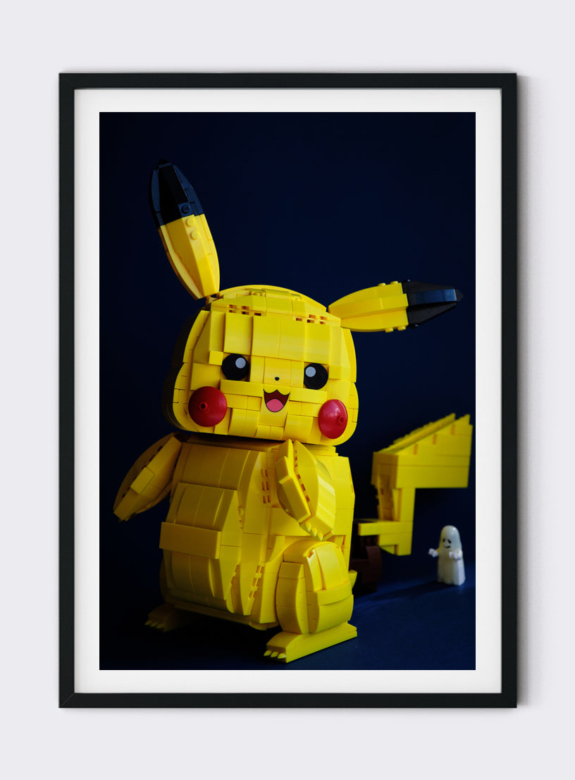 Peekaboo Pikachu - Photographic Print