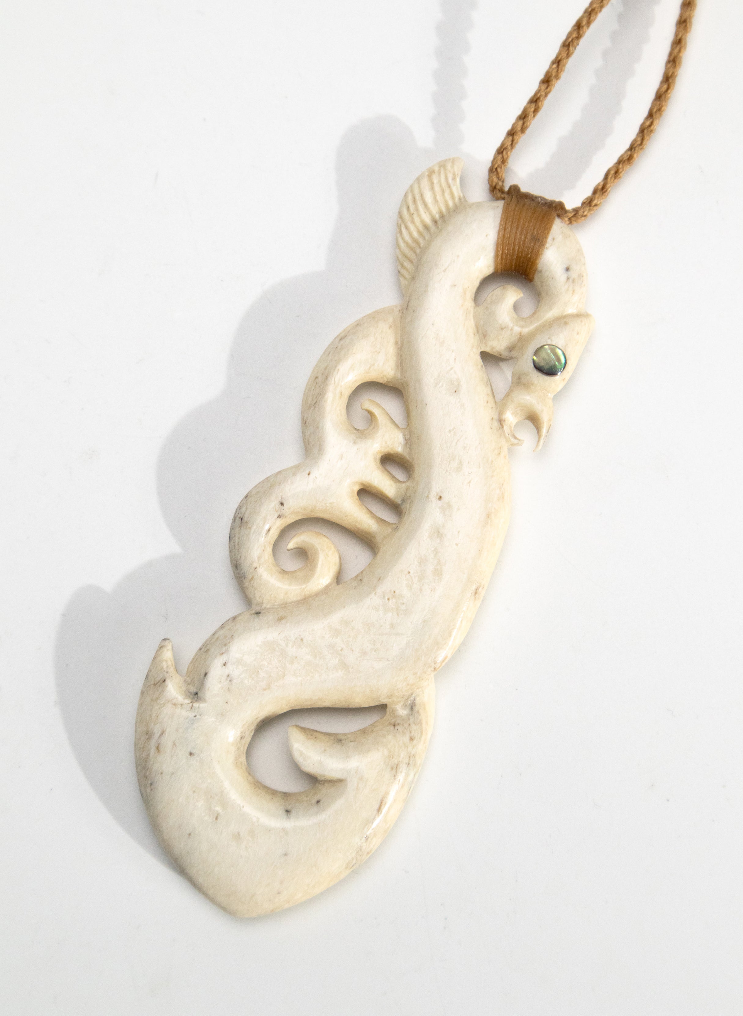 Carved Whalebone Manaia Necklace