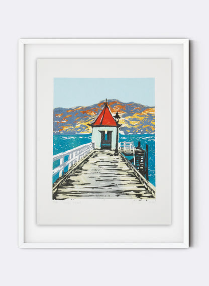 Dalys Wharf - Woodblock Print