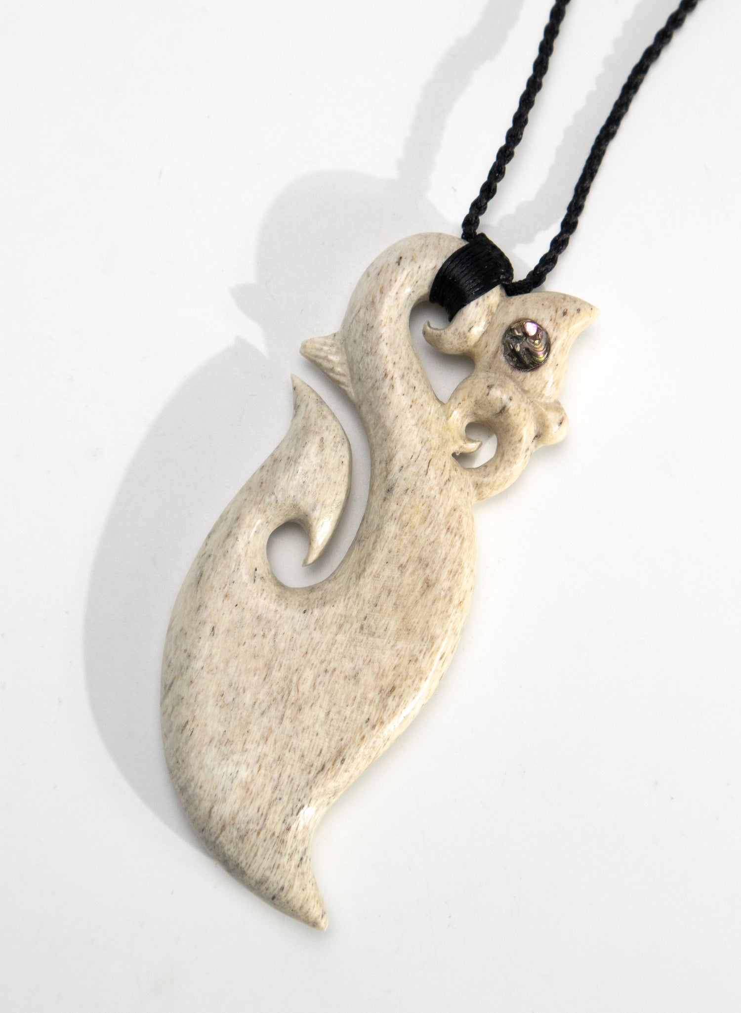 Carved Whalebone Manaia Necklace