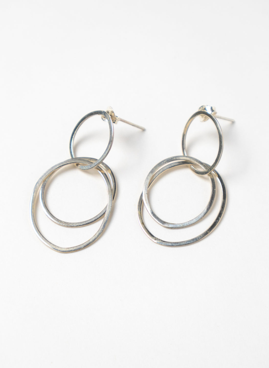3 Link Stud Earrings