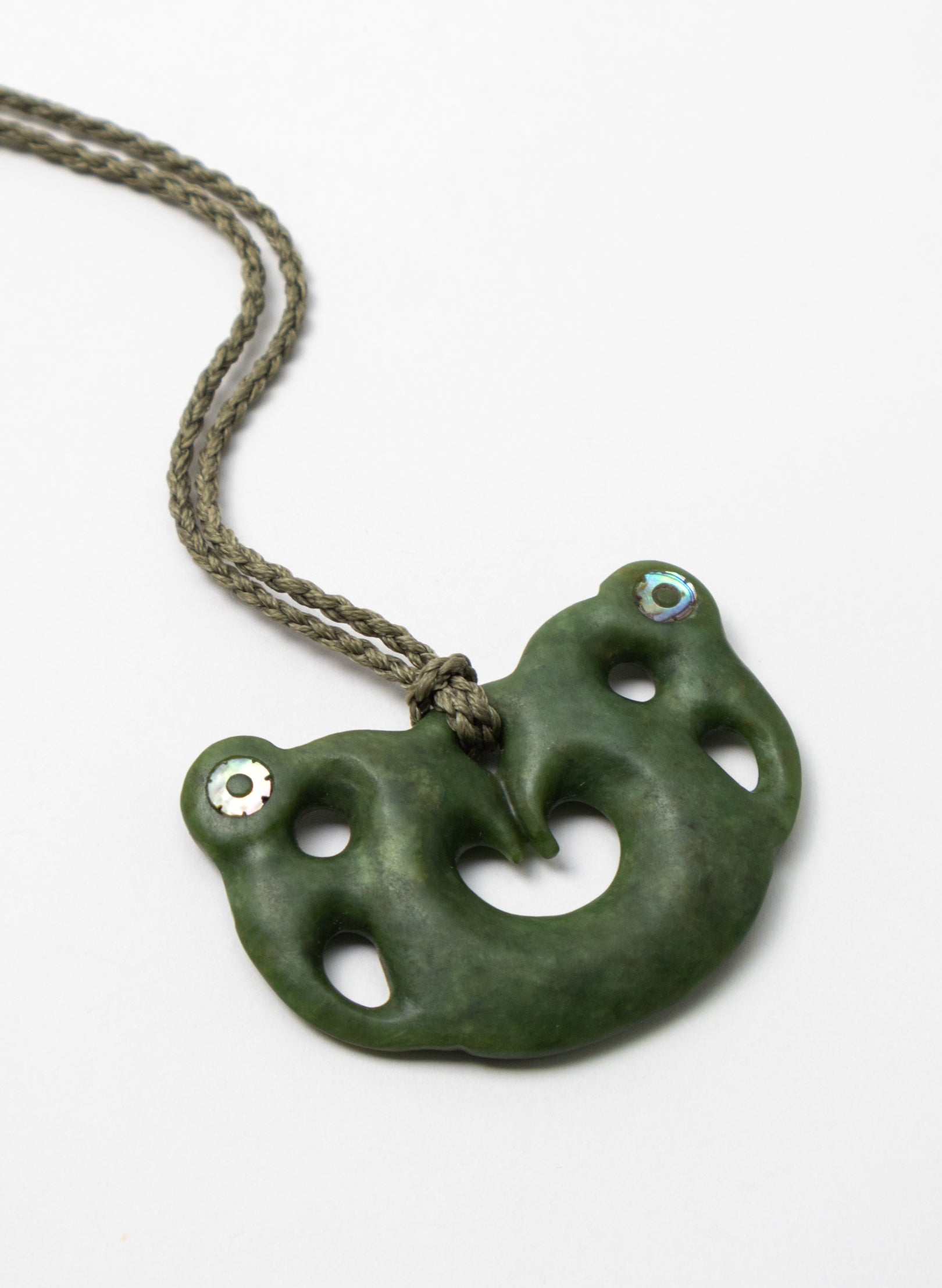 Carved Pounamu Pekapeka Pendant