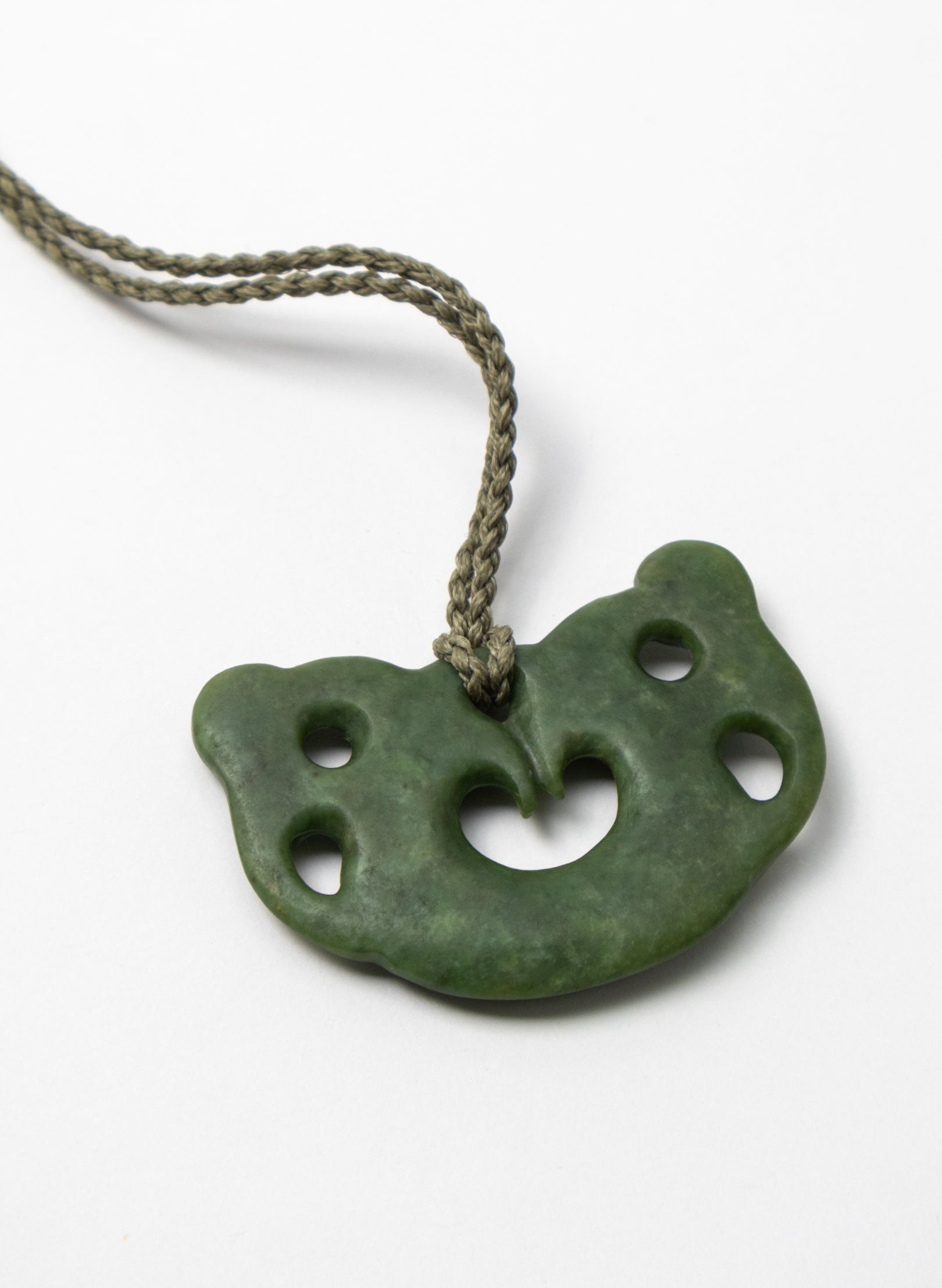 Carved Pounamu Pekapeka Pendant