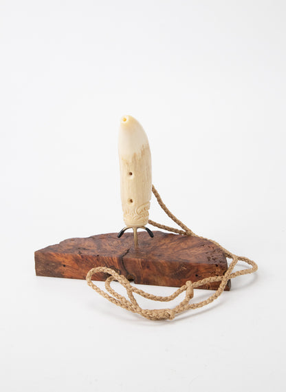 Carved Whalebone Nguru on a Stand