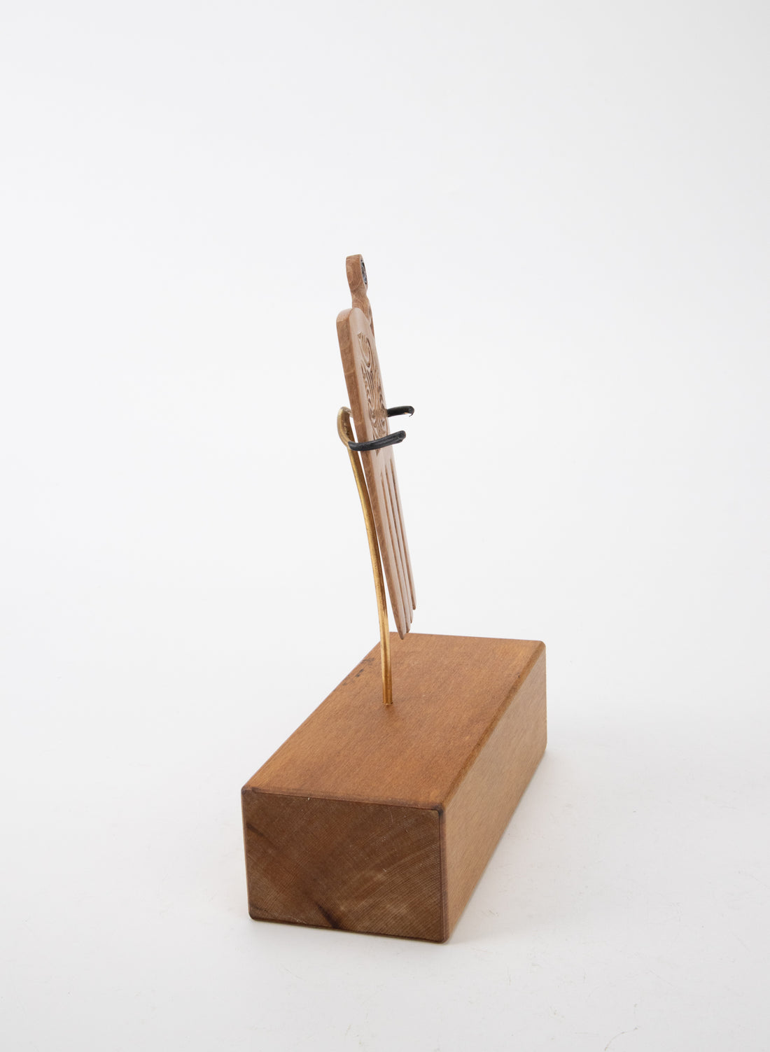 Carved Wooden Heru on a Stand