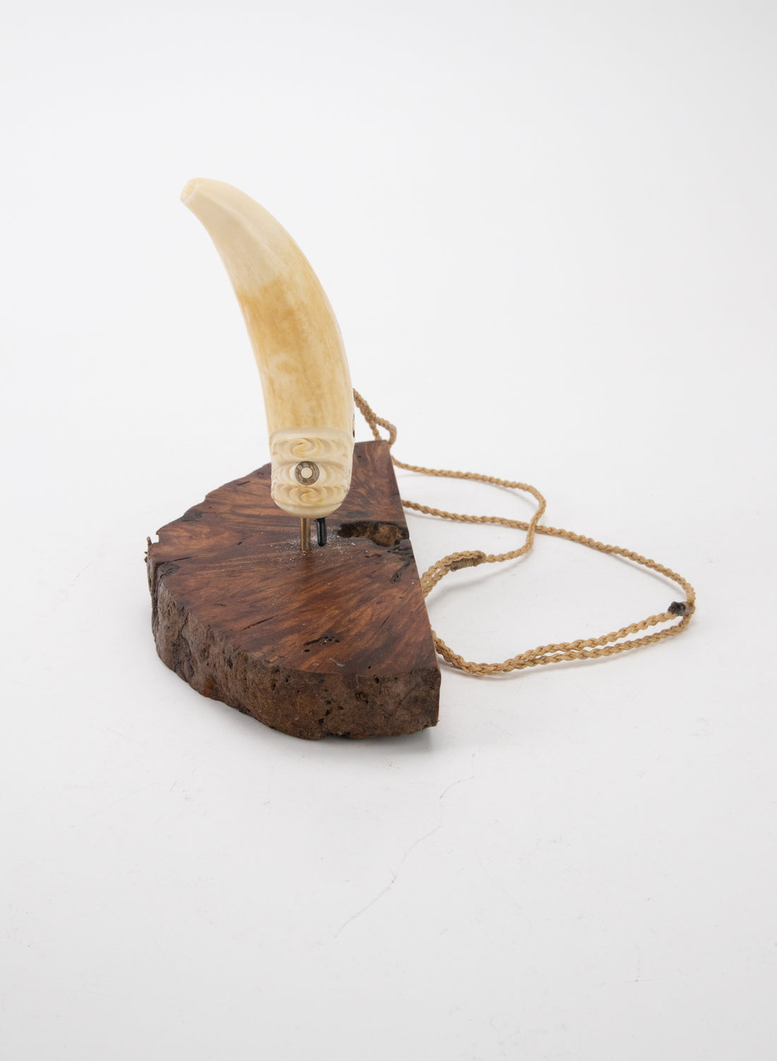 Carved Whalebone Nguru on a Stand