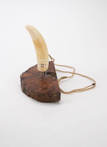 Carved Whalebone Nguru on a Stand