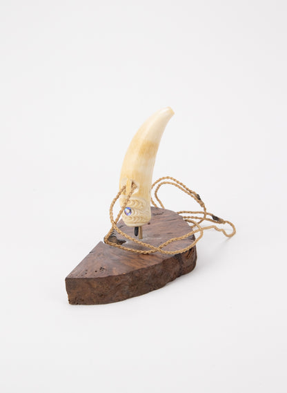 Carved Whalebone Nguru on a Stand