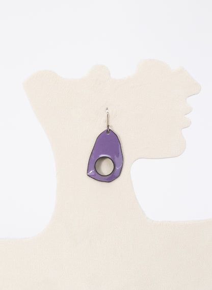 1 Hole Enamel Earrings