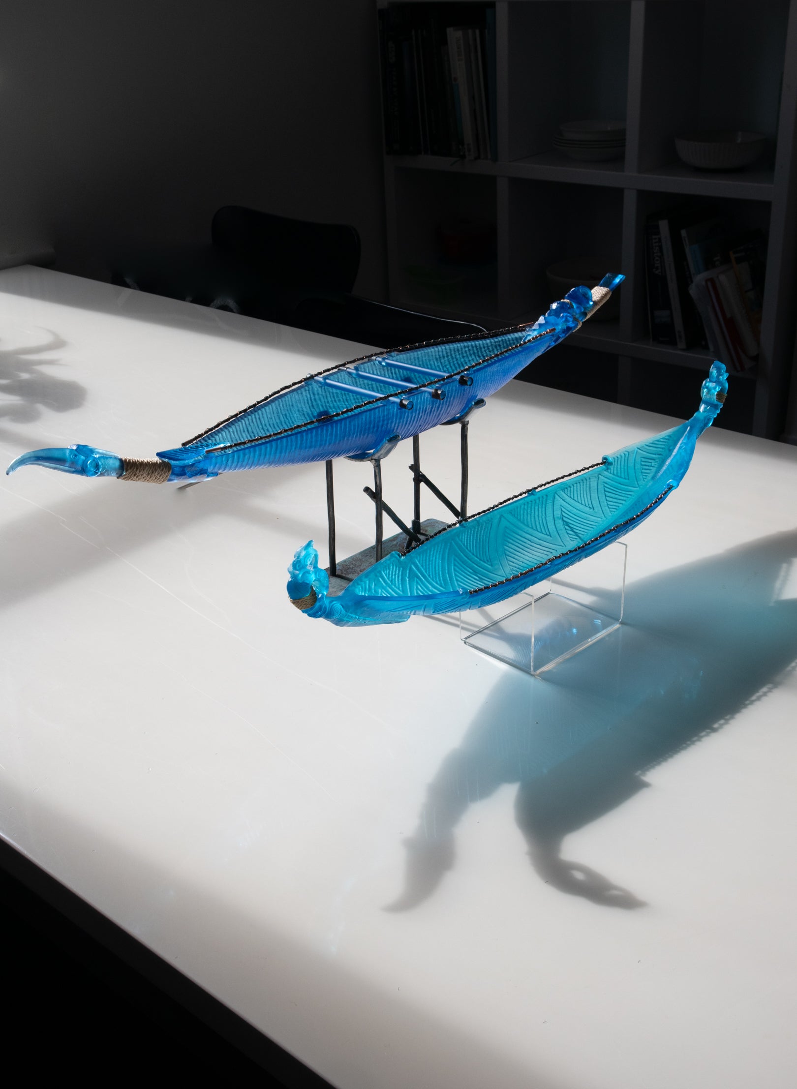 Blue Manaia Canoe