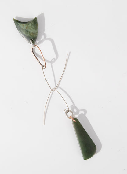 Pounamu Asymmetric Earrings 
