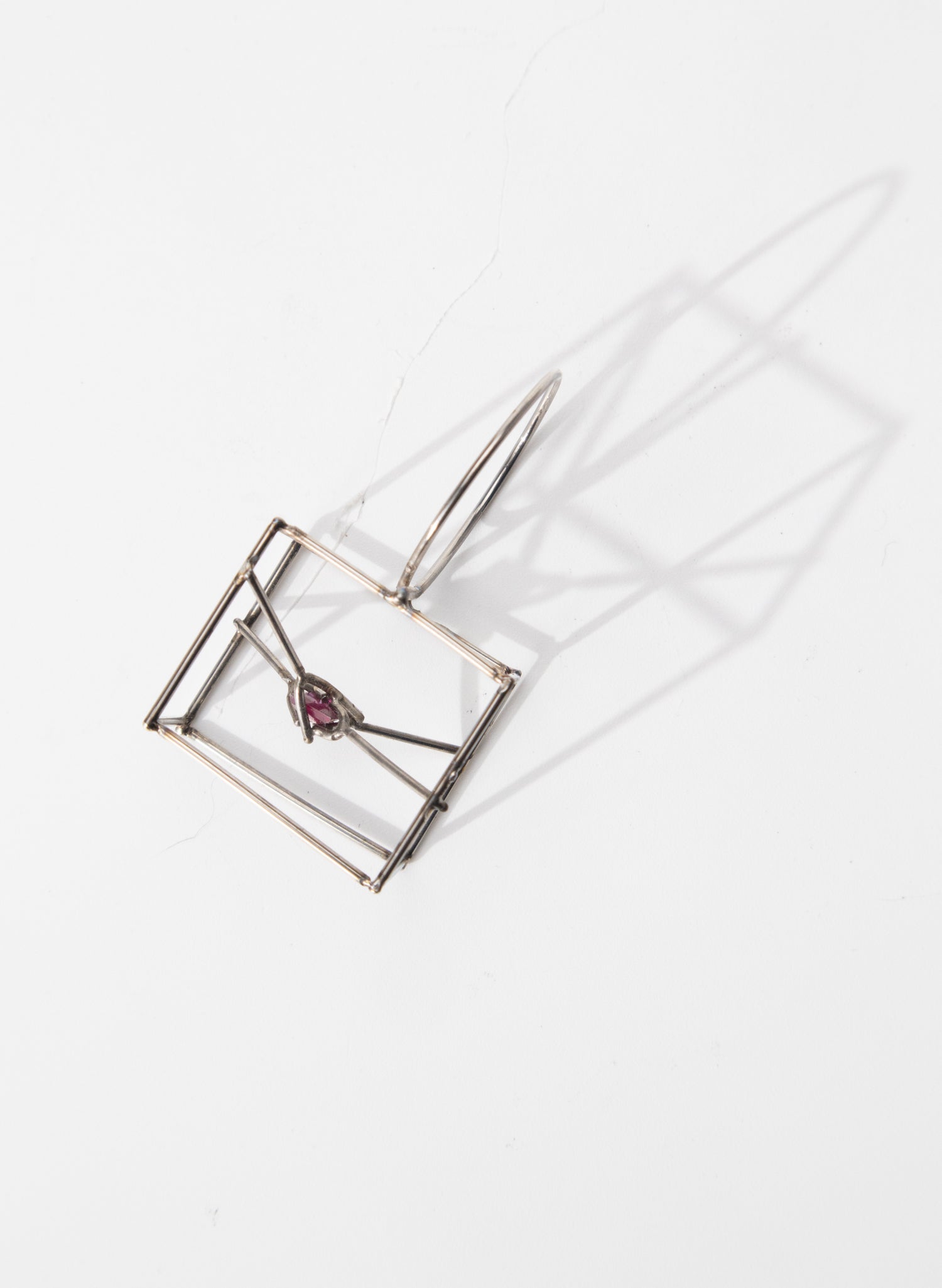 Natural Ruby Cube Ring