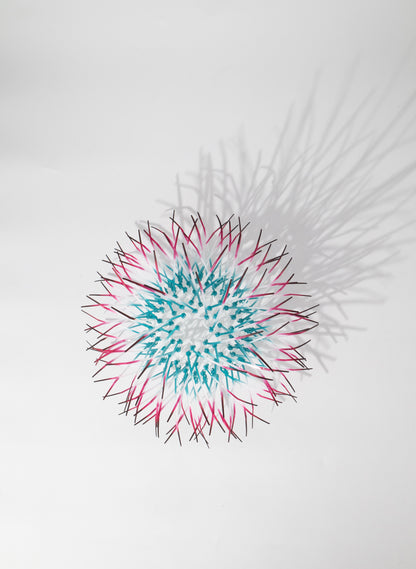 Mini Kina - Teal With Fuchsia Tips