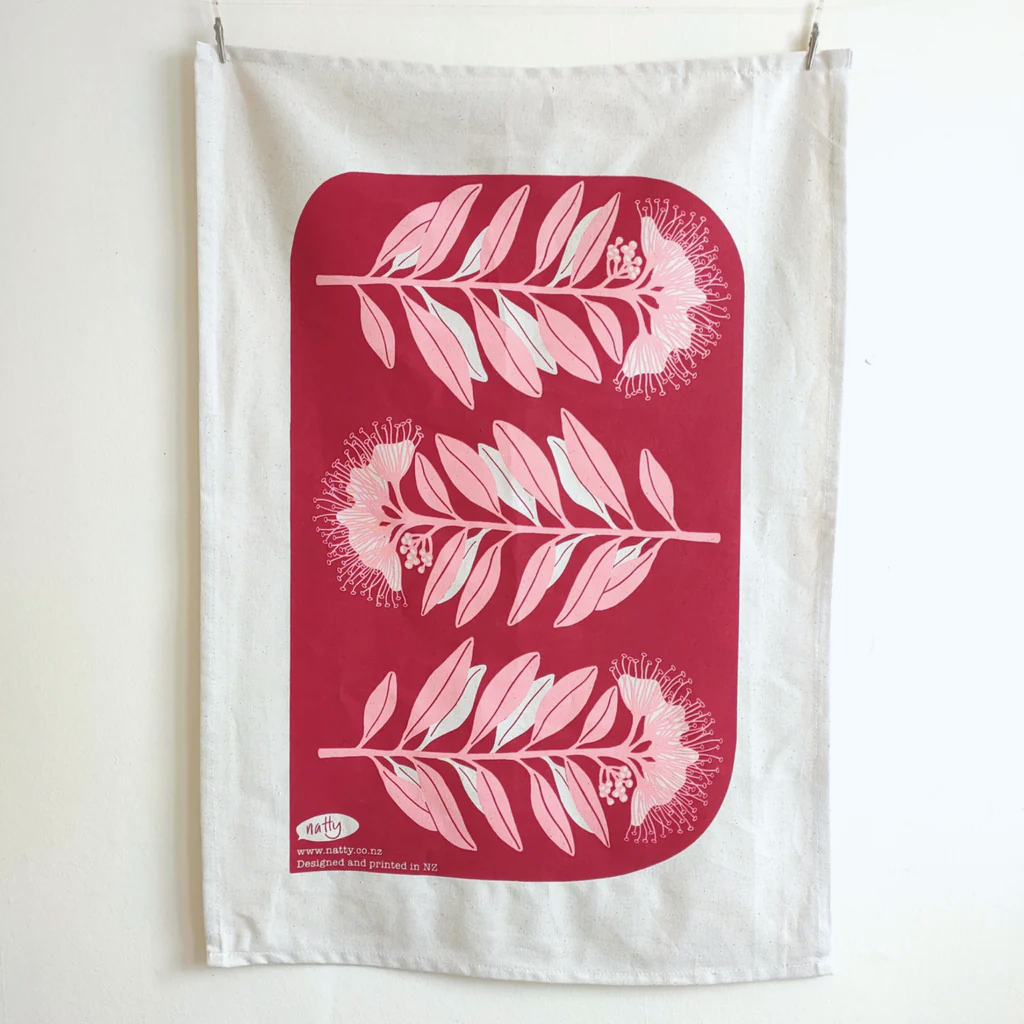 Pohutukawa Tea Towel - Red