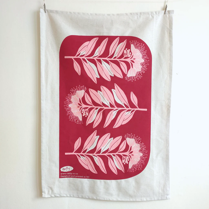 Pohutukawa Tea Towel - Red