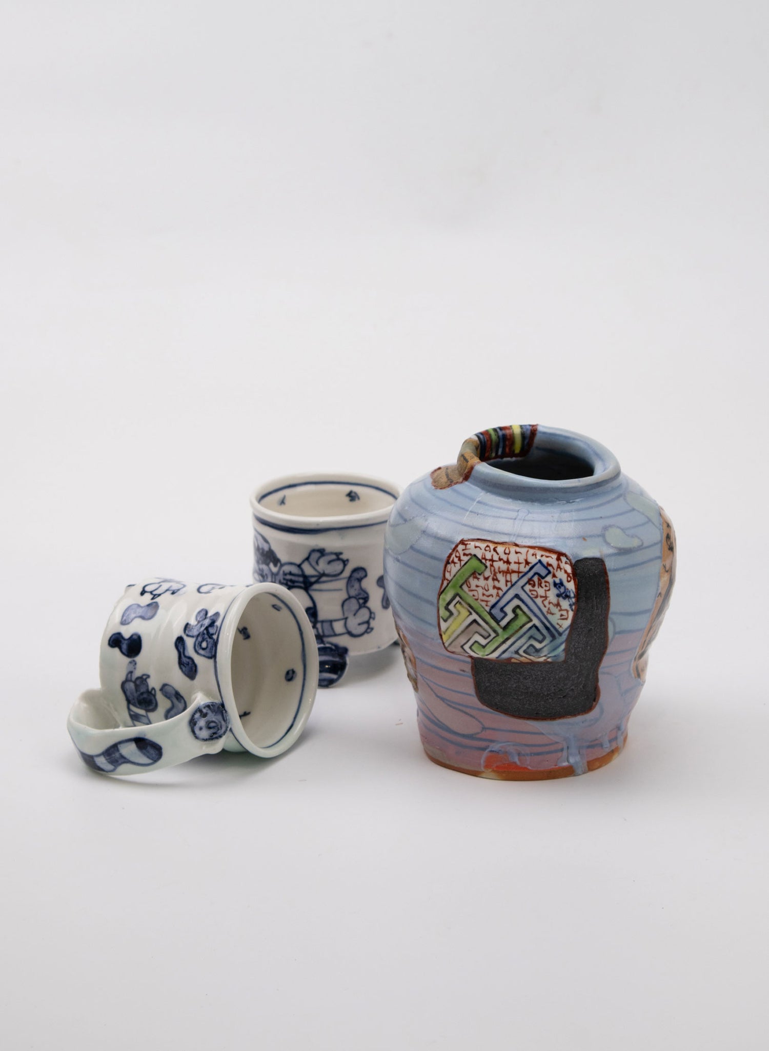 Iro-Shino Yobitsugi Vase