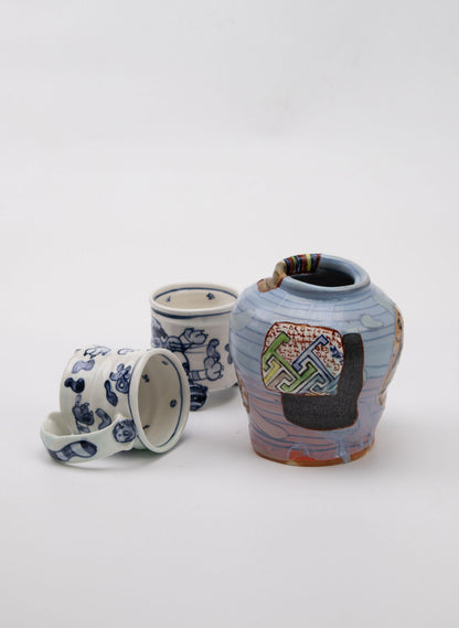 Iro-Shino Yobitsugi Vase