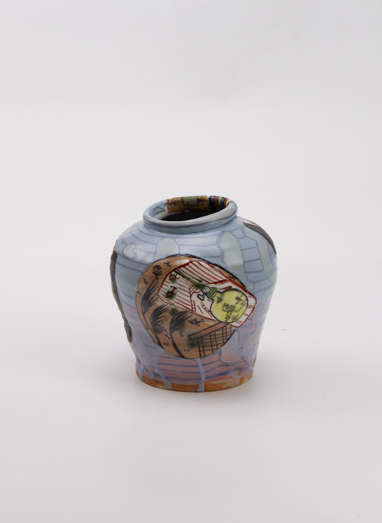 Iro-Shino Yobitsugi Vase