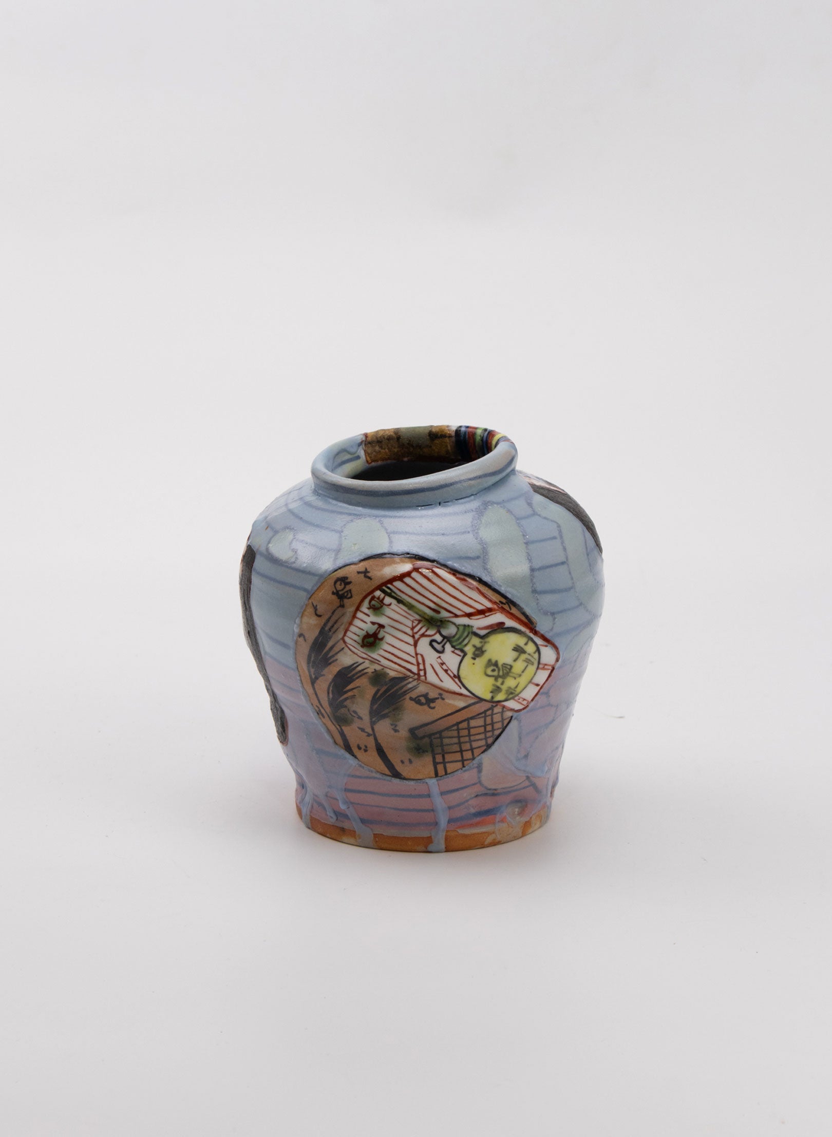 Iro-Shino Yobitsugi Vase