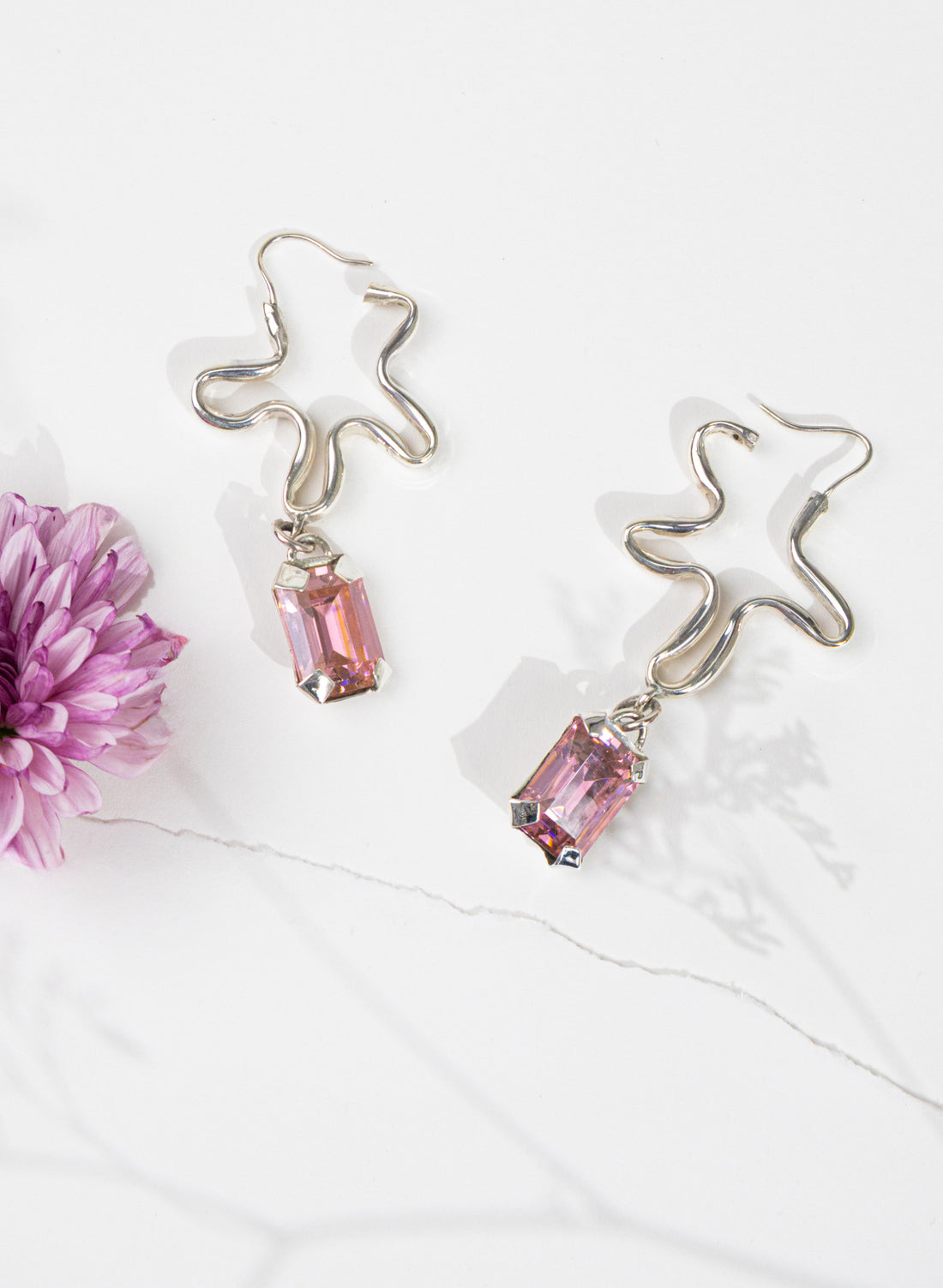 Pink Magnolia Earrings