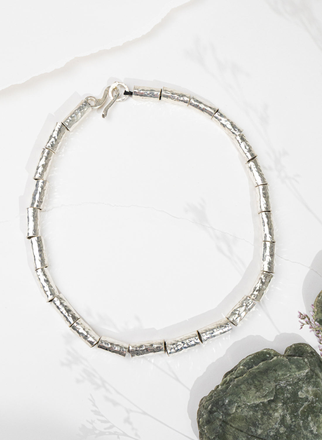 Kauri Bead Necklace - Silver