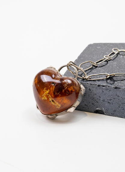 Kauri Gum Heart Necklace
